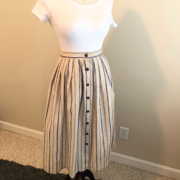 Canvas Midi Skirt - Picture 1 of 3